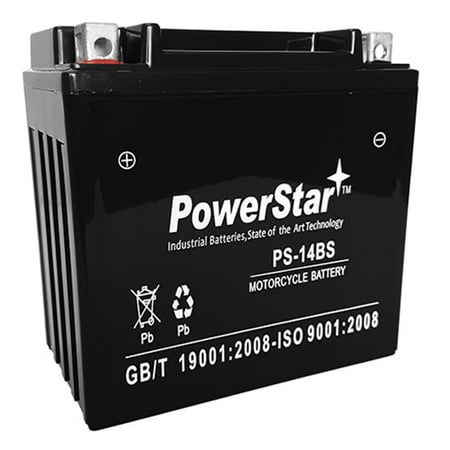PowerStar PS-14BS-03 High Rate YTX14-BS Motorcycle PowerSport Battery for Honda TRX500 Foreman