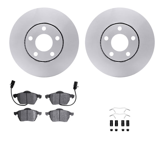 Dynamic Friction Company Front Geospec Brake Rotors with 5000 Advanced Brake Pads includes Hardware 4512-73118