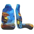 thumbnail image 3 of Easy to Install Car Universal Seat Cover, Blue Dream Four Seasons Universal Front Seat Cover, 2-Piece, 3 of 8