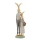 thumbnail image 1 of Figura de conejo de Pascua familiar, decoración de mesa, regalo de inauguración de la casa a prueba de agua Papá e hija, 1 of 9