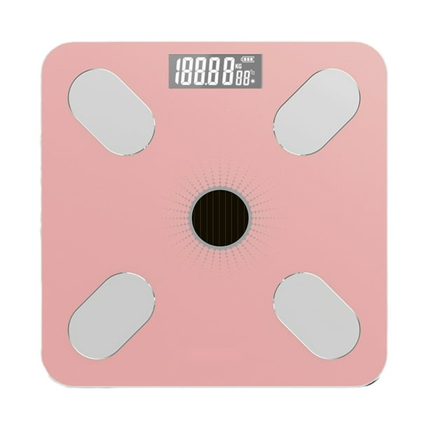 Escala para el Peso Corporal el Peso Y el Porcentaje de Cale No Requieren Reemplazo de Batería, Escala Inteligente de Baño Digital Alimentada Por Energía Solar, Escala de Peso Bluetooth, Monitor de Co