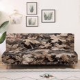thumbnail image 3 of Jiueut Hunting Camo Pattern Armless Sofa Cover, Stretch Futon Sofa Covers without Armrest Breathable Couch Protection for Kids Pets, 3 of 7