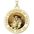 thumbnail image 2 of Picturesongold.Com Saint Catherine of Siena Religious Medal Necklace Pendants - Color - 3/4 inch Size of a Nickel - 14k White Gold, 2 of 8