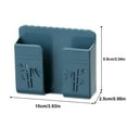 thumbnail image 6 of Tssuoun Phone Storage Organizer Universal Sticky Wall Shelf Multi-functional Seamless Style Sundries Holder for Bedside Control blue, 6 of 9