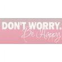 Don't Worry Be Happy Picture Art 12"X8" - Living Room - Peel & Stick Sticker - Vinyl Wall Decal