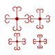 thumbnail image 1 of 4 soportes ajustables para tallos de plantas de tomate para jardines exteriores. rojo, 1 of 8