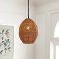 thumbnail image 2 of SAFAVIEH Valter A19 Natural Rattan Pendant Light with Natural Shade, 2 of 6
