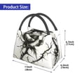 thumbnail image 2 of Easygdp Black And White Rose Bolsa de Almuerzo Insulada Reutilizable, Bolsa de Mano y Bandolera para Oficina, Trabajo, Viajes, 2 of 6