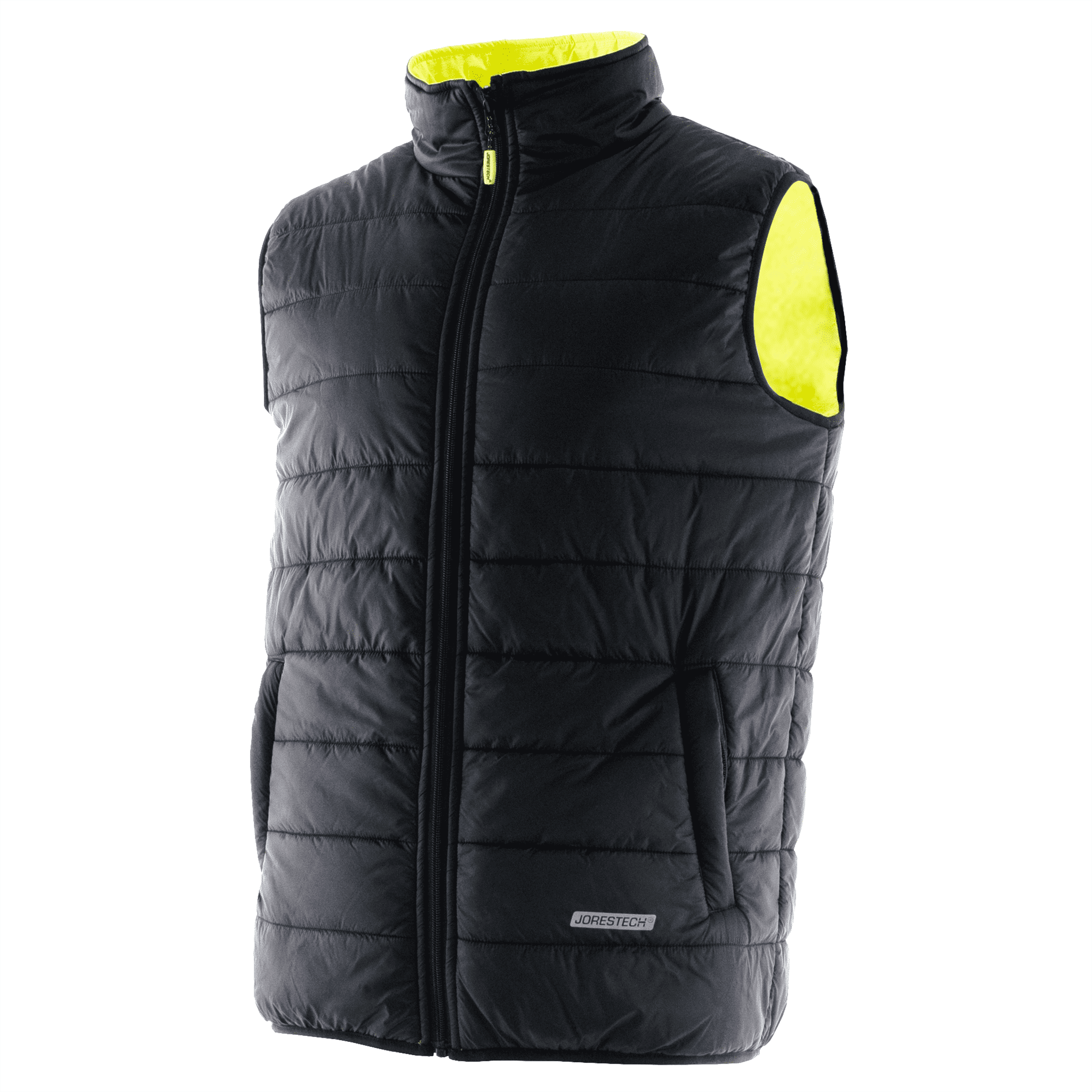 JORESTECH Hi-Vis Reversible Insulated Safety Vest with Reflective Thermal Transfer Strips, VL-12 (Lime, L)