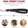 thumbnail image 2 of DMISOCHR Short Dog Leash with Comfortable Handle, Reflective Soft Nylon Heavy Duty Dog Leash for Training, Walking, 12", 18", 24" Short Lead Dog Leash for Small, Medium, Large Dogs, 2 of 5