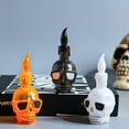 thumbnail image 3 of Kiskick Realistic Flameless Halloween Skull Lamp, Battery-Operated Skeleton Head Fake Candle Lamp, Perfect Party Decoration for Halloween Celebrations, 3 of 7