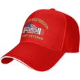 thumbnail image 1 of Operation Iraqi Freedom Combat Veteran with American Flag Baseball Cap Adjustable Sun Hat, 1 of 8