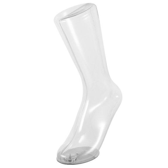 Hemoton Magnetic Standing Female Foot Mannequin For Sock Display Mold Sock Filler Holder Realistic Transparent Plastic Foot Model For Retail Stores