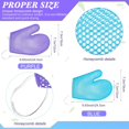 thumbnail image 5 of 2 Pcs Honeycomb Exfoliating Glove Bath Mitt Body Spa Scrubber, Honeycomb Exfoliator Glove for Body Shower, Honeycomb Exfoliator Scrubber Sponge Shower Loofah, Quick Drying, 5 of 7