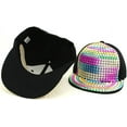 thumbnail image 4 of LINLIN Women Baseball Cap, Shiny Baseball Cap Sequin Reflective Baseball Hat Rivets Hip Hop Caps for Boys Girls, 4 of 5