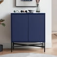 thumbnail image 6 of Evelyn&Zoe Adjustable Shelves Rectangular Modern Accent Cabinet, MDF/PVC Dark Blue, 28”, 6 of 8