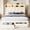 White, variant on Sha Cerlin Full Size Platform Bed Frame with 2-Tier Storage Shelf and Velvet Wingback Upholstered Headboard, LED Lights and Charging Station, Black