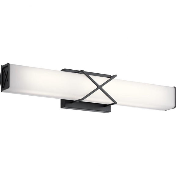 2 Light Linear Vanity Light Approved for Damp Locations with Contemporary Inspirations 22 inches Wide-Matte Black Finish Bailey Street Home