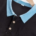 thumbnail image 5 of Polos for Men Long Sleeve Quarter Button Up Tee Shirt Basic Black Men T Shirts, 5 of 9