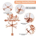 thumbnail image 4 of Plant Weather Vane for Roof Mount Vintage Fern Plant Metal Weathervane Wind Direction Indicator Wind Vanes Signs, 4 of 7