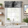 thumbnail image 2 of Black Abstract Valance Curtain Vintage Graffiti Window Valances Rod Pocket Short Curtains Window Treatments for Kitchen Bedroom Bathroom Laundry 56" x 16", 2 of 9