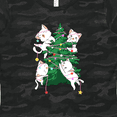 thumbnail image 4 of Inktastic Kawaii Cats Christmas Tree Women's T-Shirt, 4 of 5