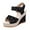 Black, variant on JeashCHAT Sandals for Women Women's Fashion Platform Wedges Heel Sandals Shoes Thick Bottom Casual Sandals