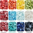 thumbnail image 5 of 1 Box DIY Glass Seed Beaded Bracelet Necklace Making Kit Including Round & Rectangle Glass Seed Beads 304 Stainless Steel & Alloy Clasps Pliers & Cutter Waxed Nylon Cord Mixed Color, 5 of 8