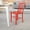 Red, variant on Emma + Oliver Commercial Grade Red Metal Indoor-Outdoor Chair