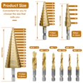 thumbnail image 3 of Ensemble de 10 Perceuses Combinées Flûte Droite Perceuse à Tige Hexagonale Vis Perceuse à Ressort Poinçon Automatique Outil de Menuiserie pour Bois Plastique Métal, 3 of 10