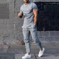 thumbnail image 2 of Playeras De Compresión Para Hombre, Conjunto De Dos Piezas De Camiseta Y Pantalones Cortos De Manga Corta Con Estampado Completo Para Hombre, Camisa Estampada Y Pantalón Corto., 2 of 4