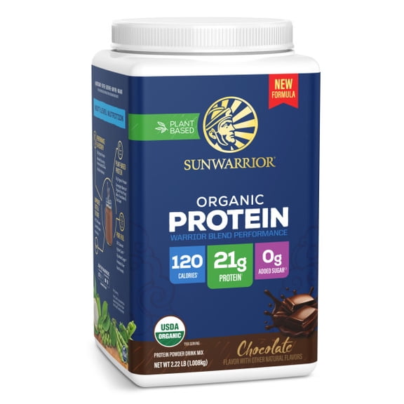 Sunwarrior Organic Chocolate Warrior Blend Performance Protein, 35.52 OZ