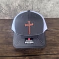 thumbnail image 3 of Crossed Nails Hat – Richardson 112 Trucker Cap with Leather & Wood Cross Patch, 3 of 5