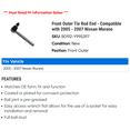 thumbnail image 2 of Front Outer Tie Rod End - Compatible with 2005 - 2007 Nissan Murano 2006, 2 of 2