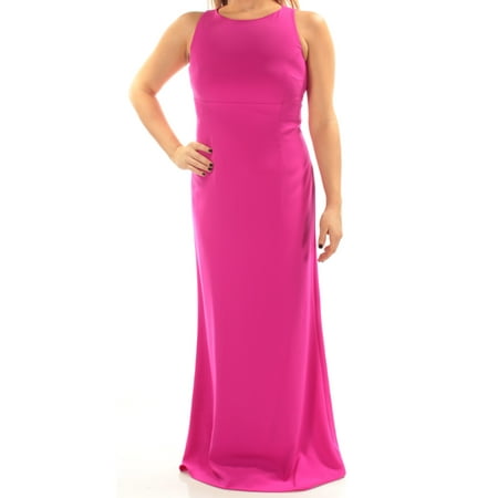 ralph lauren pink jewel sleeveless evening neck length womens cut line dress