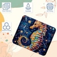 thumbnail image 3 of Sea Horse 8.3x9.8 Inch Square Non-Slip Rubber Bottom Printed Mouse Pad, Desk Pad for Office and Gaming, 3 of 6