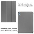 thumbnail image 3 of Tarise Case for iPad 10th Generation 10.9 inch (2022), Slim Thin Lightweight Stand Tri-fold Folio Smart Cover with Auto Wake/Sleep PU Leather & Hard PC Back Shockproof Case for iPad 10th Gen, Gray, 3 of 10