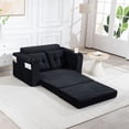 thumbnail image 5 of S-HOME Versatile Fold Out Floor Couch Bed Memory Foam Cushions With Side Pockets And Cup Holders For  Living Room And Bedroom Spaces
, Black, 5 of 18