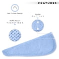 thumbnail image 2 of Microfiber Hair Towel for All Hair Style, 2 Pack Super-Absorbent & Quick Drying Hair Towels - Perfect for Women, Men and Kids. (Blue+Pink), 2 of 6