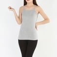 thumbnail image 2 of Defitshape Women's Soft Tank Top Cotton Pajama Shirt Cami Summer Spring Comfy Sleeveless Spandex Home Fitted Fall Sleepwear Grey Small, 2 of 5