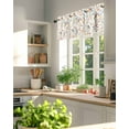 thumbnail image 6 of Orange Fall Thanksgiving Kitchen Valances for Windows Autumn Bird Leaf Floral Valance Curtains&nbsp; for Kitchen /Living Room/Bedroom/ Bathroom Decor, 54"x18 " ,Rod Pocket 1 Panel, White, 6 of 7