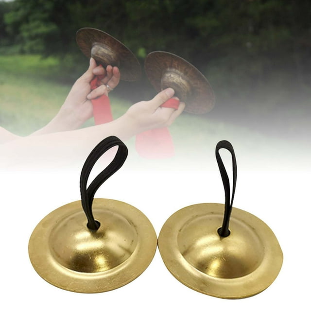 BotaniNest Music Teaching Tool Copper Percussion Set | Early Education Enlightenment Instruments Copper Hats And Combination | Stage Grade Brass Material Three Scale Precise Adjust