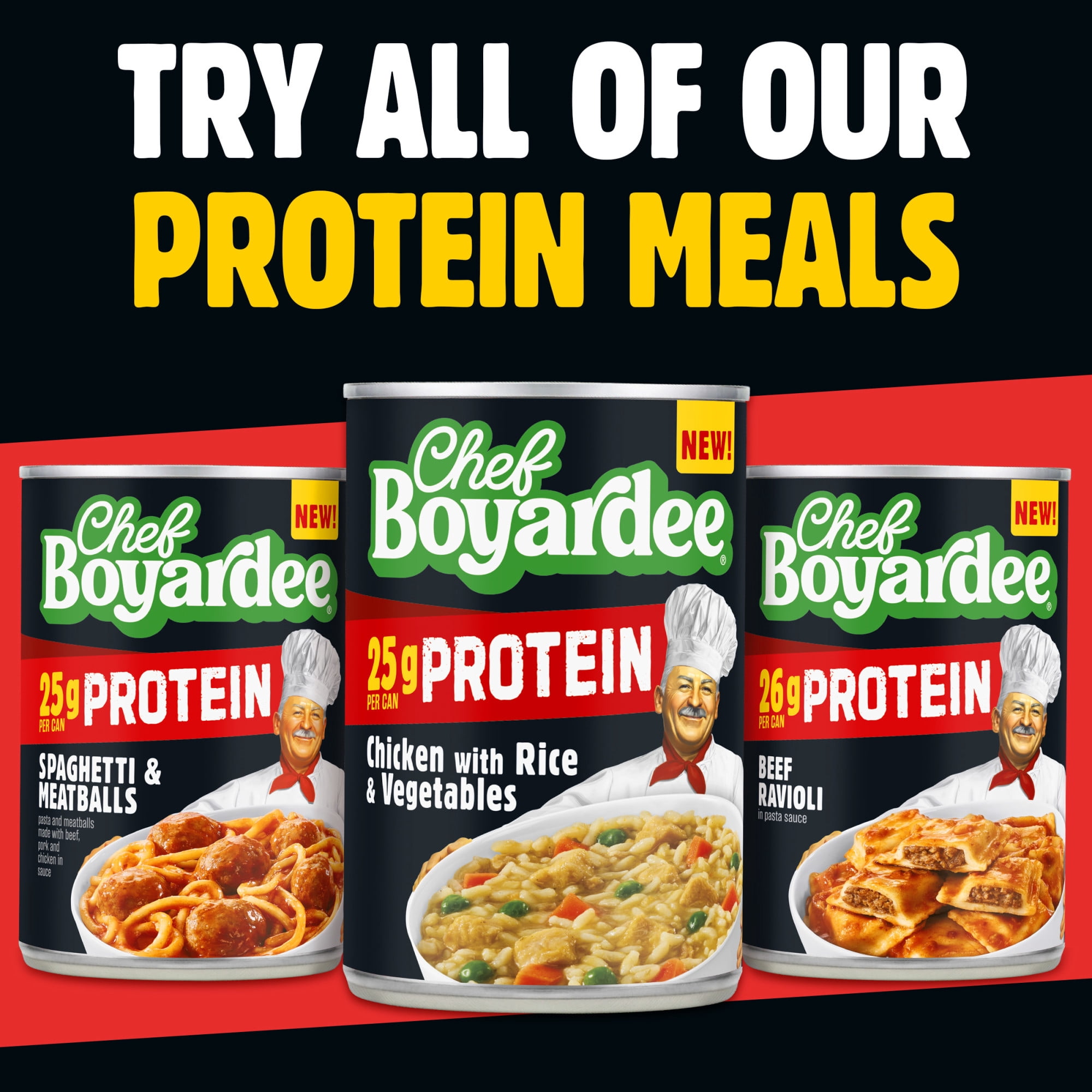 (6 pack) Chef Boyardee Protein Chicken & Rice, 15 oz Can
