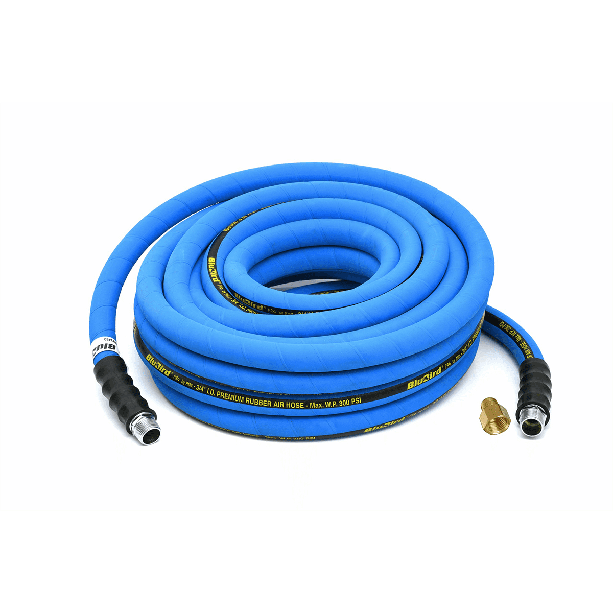 Blubird BB3450 Rubber, 3/4in x 50ft Air Hose 3/4 in Air Inlet Size MNPT