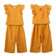 thumbnail image 5 of Conjunto de ropa de verano para bebés, niñas y niños pequeños, camisetas con mangas acampanadas y pantalones cortos, tallas 1, 2, 3, 4, 5 y 6 años., 5 of 5