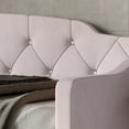 thumbnail image 4 of Castle Place Twin Velvet Upholstered Daybed with Crystal Button Tufting, Light Pink, 4 of 8
