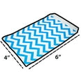 thumbnail image 2 of 20 Qty 4" x 6" Decorative Flat Paper Gift Bags - Blue Chevron Pattern on White Kraft Bags - for Sales/Treats/Parties Cookies/Gifts - N'icePackaging, 2 of 8