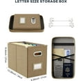 thumbnail image 2 of File Organizer Box File Box for Letter Size Files Storage Hanging File Folder Organizer with Mesh Pocket on Lid Portable Filing Box with Handle for Office/Home/School( ), 2 of 7