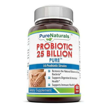 Pure Naturals 25 Billion Probiotic ,60 Vegetarian (Best Probiotic For Women 60)