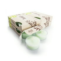 Cucumber Melon Tealight Candles Bulk Pack - 24 Green Premium Scented Tea Lights - Natural Oils - Shortie's Candle Company